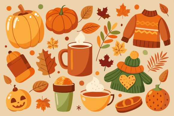 Download Cute Autumnal Decor with Pumpkins - Cute Collection