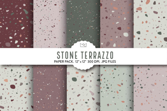 Download Stone Terrazzo Digital Paper, - Stone Collection
