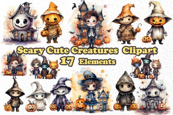 Download Scary Cute Creatures Clipart Halloween - Cute Collection