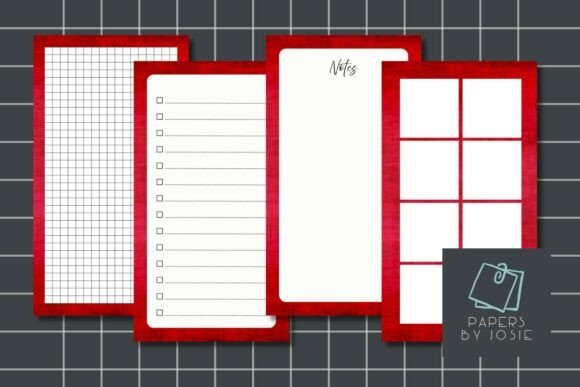 Download Fiery Red Bordered Notepad PNG - Premium Resources