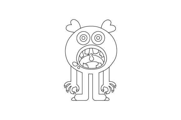 Download Monster Terrifying Vector Coloring Page - Terrifying vector Collection