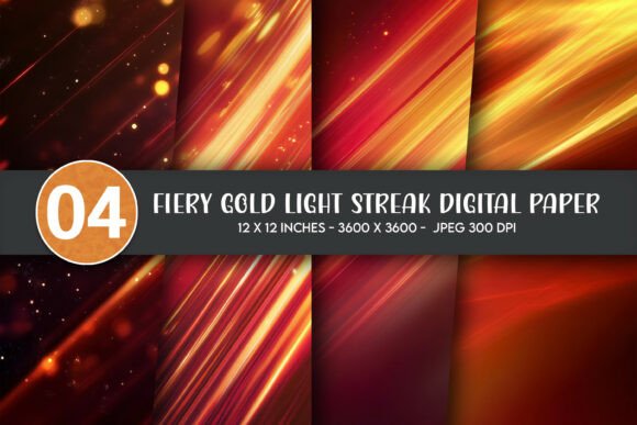 Download Fiery Gold Light Streak Digital Paper - Premium Resources