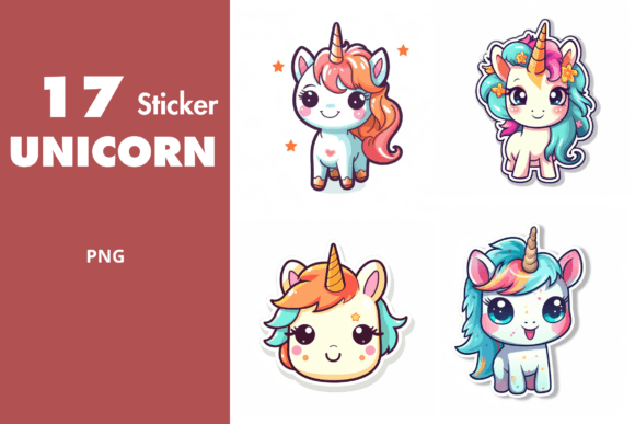 Download Cute Unicorn Stickers High Quality - Cute Collection
