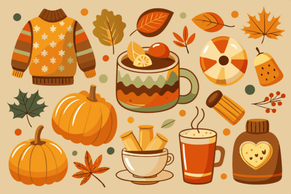 Download Cute Autumnal Decor with Pumpkins - Cute Collection