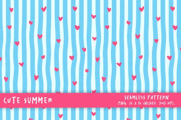 Download Cute Summer Blue Striped Background PNG - Cute Collection