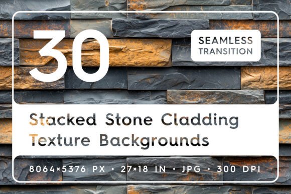 Download 30 Stacked Stone Cladding Texture - Stone Collection
